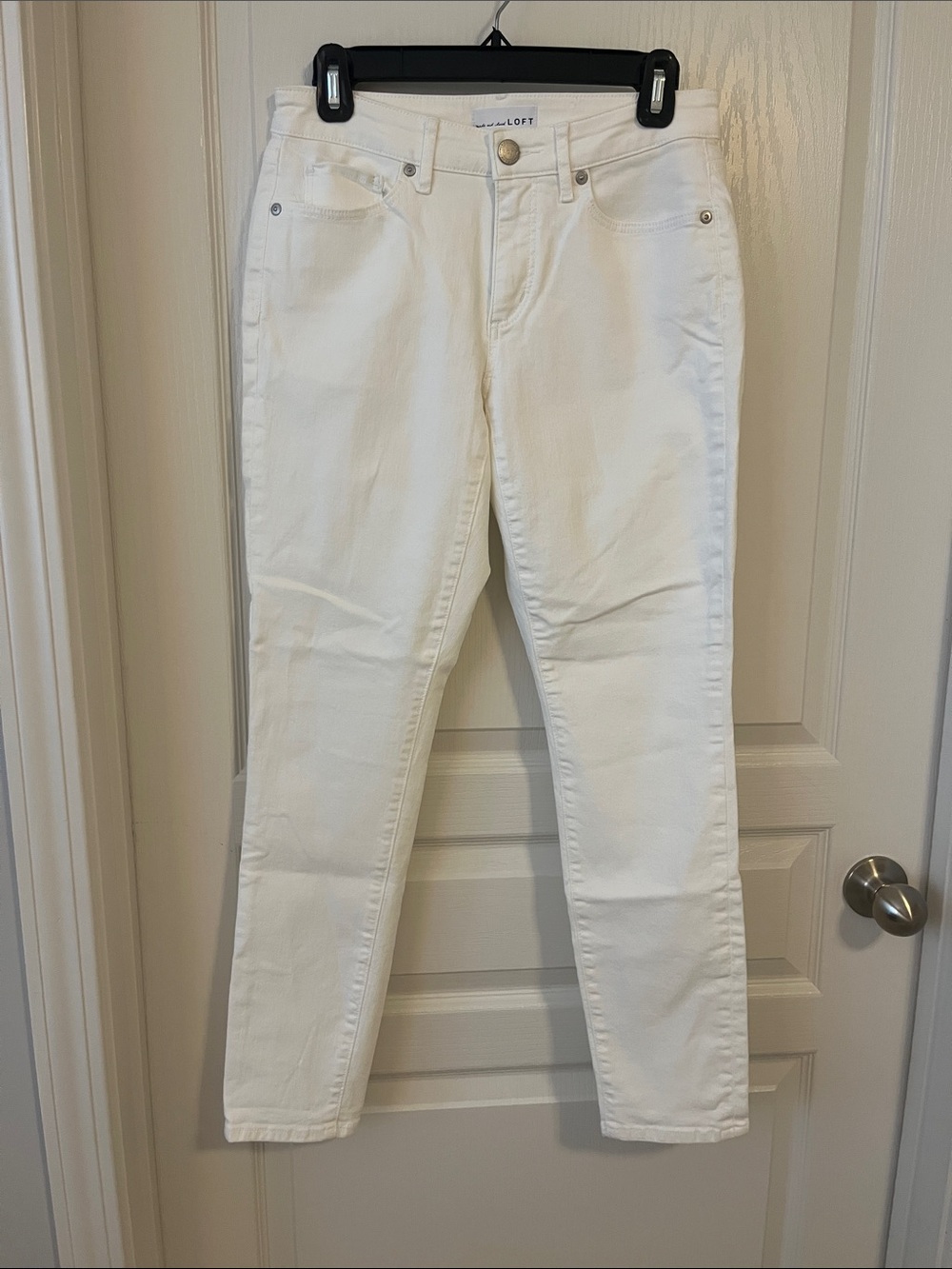 LOFT White Skinny Jeans